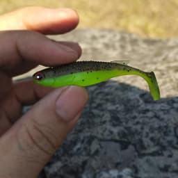 SUNMILE 2025 New Soft Bait 6.5CM Swimbait for Bass Pike Zander Snook Perch Fishing Lures with 3D EYES JIG Head Rig Soft Lure