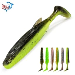Rosewood TPR Floating Shad Bait 6cm 7.5cm Paddle T Tail Soft Fishing Lure Swimbait Artificial Rubber Fish Bass Trout Pike Perch
