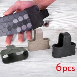 6pcs Rubber Glove Sleeve Cover for Most Glock Handgun M4 5.56 Mag Pouch Holder Protect Case Hunting Tactical Pistol Gun Holster