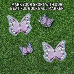 Rhinestone Butterfly Shape Ball Cap Marker with Magnetic Hat Clip , Ideal Gift for Men and Women Golf Enthusiasts