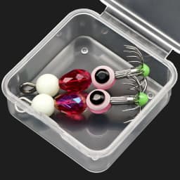 ANFS 2pcs/5pcs Glow Squid Jig Hooks Kit, Luminous Squid Jigs Lure Fishing Cuttlefish Sleeve Artificial Baits with Tackle Box