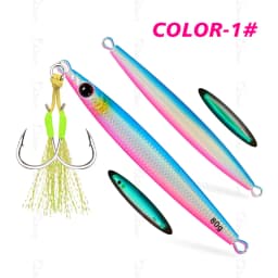 TOLU 2024 New 40g/60g/80g Fast Sinking Jigging Fishing Lure Laser Paper Coating Luminous Jig Lure Sea Fishing Trolling Jigging