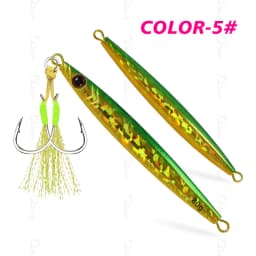 TOLU 2024 New 40g/60g/80g Fast Sinking Jigging Fishing Lure Laser Paper Coating Luminous Jig Lure Sea Fishing Trolling Jigging