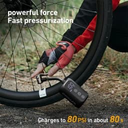 CYCLAMI 100 PSI High Pressure With Screen Mini Pump Portable Pocket Bike Electric Air Pump Bicycle Fast Compressor Tire Inflator
