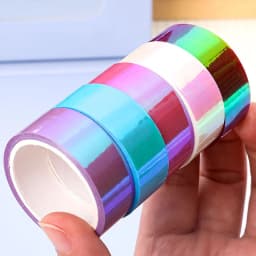 2025 New Holographic RG Prismatic Glitter Tape Hoops Stick Rhythmic Gymnastics Decoration Kawaii DIY Scrapbooking