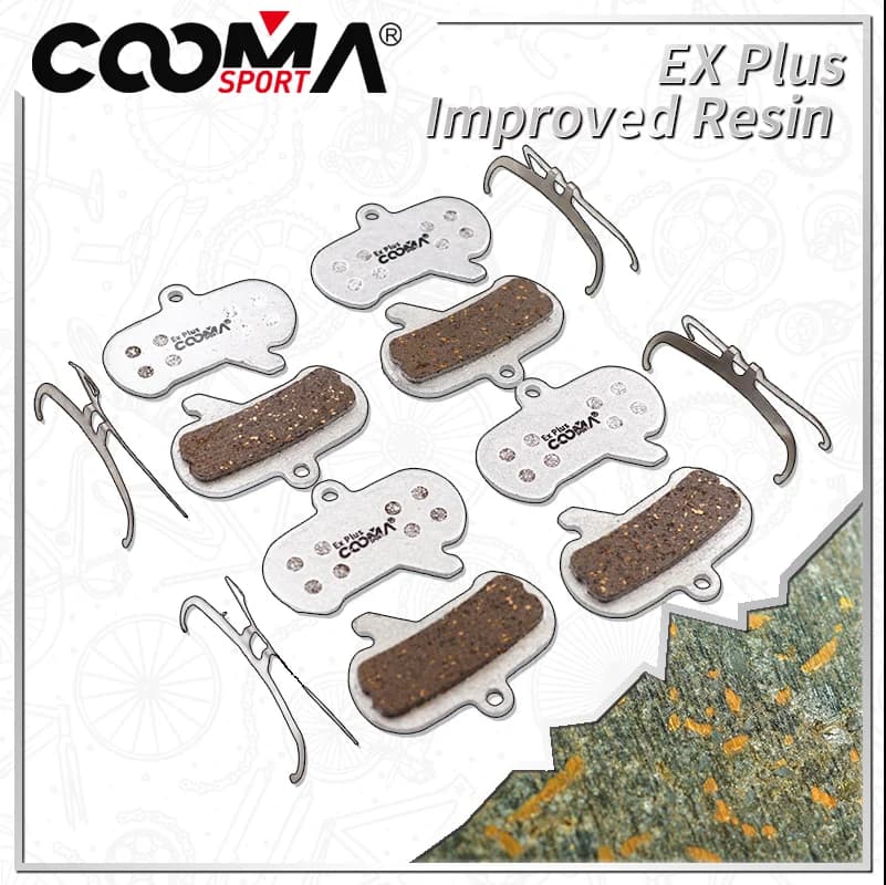 4 Pairs Ex Plus Bicycle Disc Brake Pads For SRAM Maven All series Caliper, Improved Resin