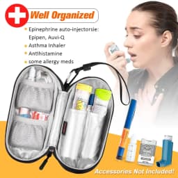 Travel Medication Organizer Bag for Emergency Medical Supplies 2 EpiPens Insulated Pouch Survival Kit Camping Equipment