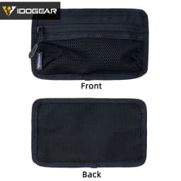 IDOGEAR Tactical Mesh Pouch Insert Modular Bag Compartment Utility Organizer Admin Pouch EDC Net Pocket w/ Hook Fasteners 35112