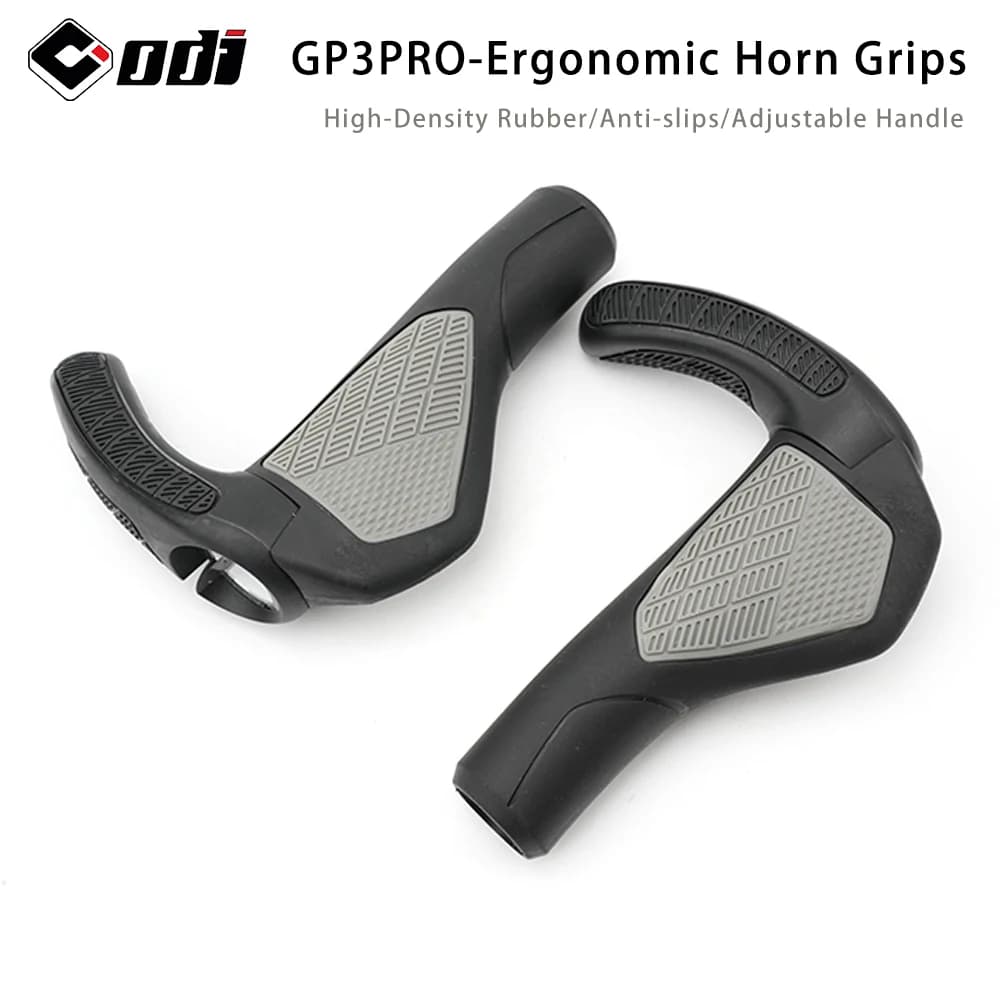 ODI GP3-Pro MTB Grips Ergonomic Comfortable Rubber/Oak Mountain Bike Handlebar Covers with Large Pad Lock-on for Racing Cycling