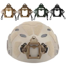 BOOIU Tactical Helmet Mount Adapter Night Vision Aluminum Alloy with Hook Rope NVG Helmet Bracket Accessories for FAST Helmet