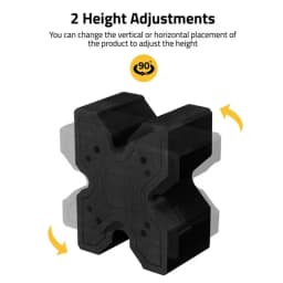 X-Block Bipod Shooting Rest Block Mount Lightweight and Portable Shooting Clamp EVA Foam Waterproof Reduces Recoil For Hunting