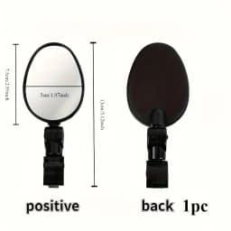 1/2PCS Bike Mirrors, Acrylic Convex Oval Rearview for Cycling360° Rotatable Shockproof Handlebar Mount Mirrors for Mountain &