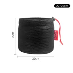 Hikeman Portable Set Pot Storage Bag Ultra Light Mesh Fabric Tableware Breathable Drawstring Buckle Bundle Mouth Handbag Outdoor