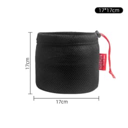 Hikeman Portable Set Pot Storage Bag Ultra Light Mesh Fabric Tableware Breathable Drawstring Buckle Bundle Mouth Handbag Outdoor