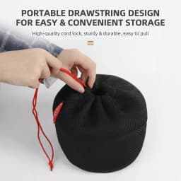 Hikeman Portable Set Pot Storage Bag Ultra Light Mesh Fabric Tableware Breathable Drawstring Buckle Bundle Mouth Handbag Outdoor
