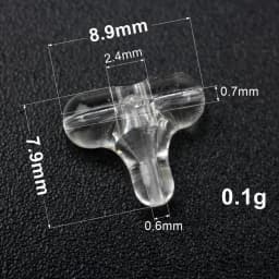 30PCS Fishing Beads Transparent Clear Oval Double Cross Hole Beads Sabiki Rig 3 Way Connector Fishing Accessories Cross Bead