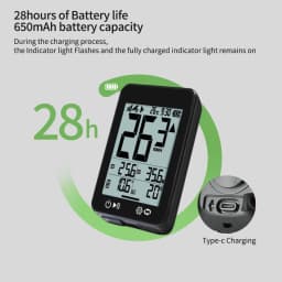 Bicycle Computer GPS Wireless Cycling Odometer Speedometer Stopwatch Tracker LCD Screen with Backlight Bracket Bike Accessories