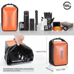 NEWBOLER 10L Large Capacity Bicycle Bag Waterproof Electric Hunting Bike Bag Bike Quick Release Fork Bag Bike Rear Seat Bag