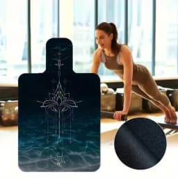 Portable Non-Slip Pilates Mats Fleece Absorbent Pilates Reformer Mat Ultra-Thin Exercise Mat Pilates Training