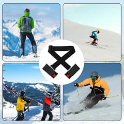 Tolex Nylon Ski Fixed Shoulder Straps Adjustable Ski Fixed Straps Cushioned Fastener Tape Strap Buck Hook Loop Ski Accessories