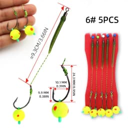 ZYZHE 5pcs/Bag Carp Fishing Rigs Size 2# 4# 6# 8# With Float Ball Reverse Bottom Fishing Bait Rigs Carp Fishing Hair Rigs