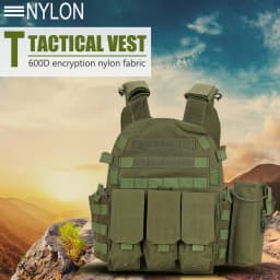 Nylon Tactical Vest Body Armor Hunting Carrier Men Combat Camo Military Army Vest Outdoor CS 2026