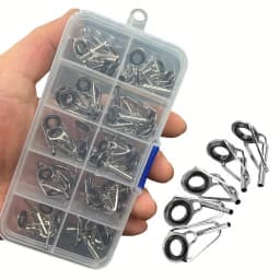 50pcs of Sea Rod Guide Rings, Rocker Rod Top Rings, Stainless Steel Lure Top Rings, Long-Range Fishing Rod Modification Accessor