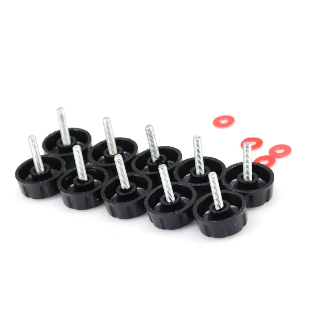 DEUKIO 10pcs Fishing Reel Handle Screw Caps for Spinning Reel Crank Power Foldable Wheels Rocks Arm Handle Knob Accessories