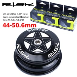 RISK MTB Road Bicycle Headset 44mm 34/41/41.8/49.7/50.6/55/56mm for Bike 28.6mm 1 1/8 Straight 1.25-1.5" 1 1/4-1/2 Tapered Fork