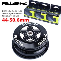 RISK MTB Road Bicycle Headset 44mm 34/41/41.8/49.7/50.6/55/56mm for Bike 28.6mm 1 1/8 Straight 1.25-1.5" 1 1/4-1/2 Tapered Fork