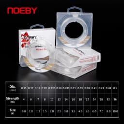 NOEBY Fluorocarbon Leader Line 4-32lb 100m 150m Invisible Abrasion Resistant Fishing Leader