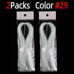 2Packs Twisted Holographic Flashabou Tinsel Fly Fishing Tying Crystal Flash for Baitfish Streamer Jig Hook Lure Making Material