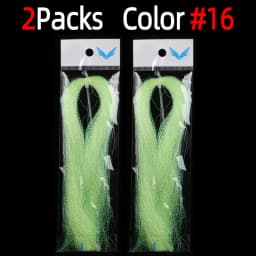 2Packs Twisted Holographic Flashabou Tinsel Fly Fishing Tying Crystal Flash for Baitfish Streamer Jig Hook Lure Making Material