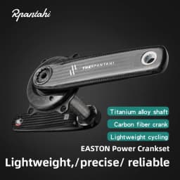 RPANTAHI Road Bike Carbon Fibre Crankset, Featuring a 24 Mm Titanium Axle and an Ultra-Light Carbon Fibre BCD 110 Spider EASTON