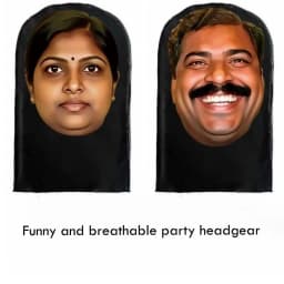 Funny Indian-style Mask Facial Expressions Novelty Cosplay Realistic Mask Breathable Spoof Design Party Headgear Cycling Outing