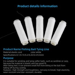 Sea fishing bait elastic thread, invisible nylon bait protection thread, bait thread, size 1#2#3#4#5#7#, with barreled high-stre