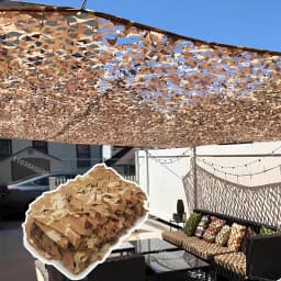 Reinforced Camouflage Net Double-Layer Oxford Cloth for Shelter Decoration, Sunshade, Camouflage Fence, Camping