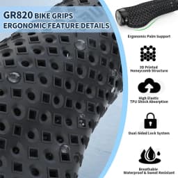 BUCKLOS 3D Printed Bicycle Grips Ergonomics 3D Bike Handlebar Grips Honeycomb Bicycle Handle Lock on MTB Cuffs Bike Bar End