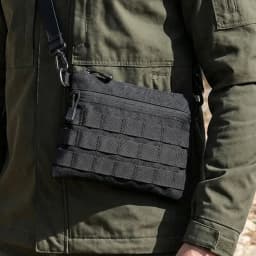 Tactical MOLLE Crossbody Bag Portable 600D Nylon Water Resistant EDC Shoulder Bag for Daily Commute Outdoor Hiking