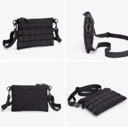 Tactical MOLLE Crossbody Bag Portable 600D Nylon Water Resistant EDC Shoulder Bag for Daily Commute Outdoor Hiking