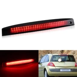 1X Third 3Rd Brake Light, LED Stop Lamp for Renault Megane MK II 2003-2008 Rear Tail Light, Red Shell OEM:8200175538