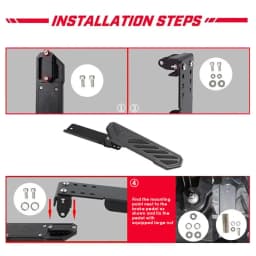 Dead Pedal Driver Foot Rest Left Side Kick Panel For 2018-2022 Jeep Wrangler JL JLU 4XE For Gladiator JT Anti-Slip DH-1092-BK