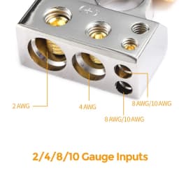 2Pcs 0/2/4/8/10 Gauge Positive Negative Car Battery Terminal Connectors Auto Car Marine Battery Terminal Connectors Shims