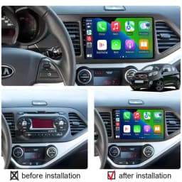Android 16 Carplay Auto For KIA PICANTO Morning 2011 2012 2013 2014 2015 2016 Multimedia Car Radio Navigation Player WIFI+4G DSP