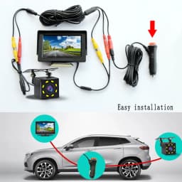Easy Installation 4.3"5" Car Rear View Backup Camera LCD Monitor for Vehicle Van Night Vision Reverse Video Parking System