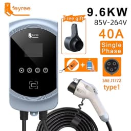 Feyree EV Charger Type1 EVSE Wallbox 32A 7.6KW 40A 9.6KW 50A 12KW 1Phase J1772 Adapter APP Control for Electric Vehicle Car