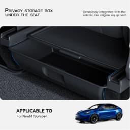YZ For Tesla Model Y Juniper YL Underseat Storage Box Seats Drawer TPE Hidden Storage Tray Push Pull Car Organizer Accessories