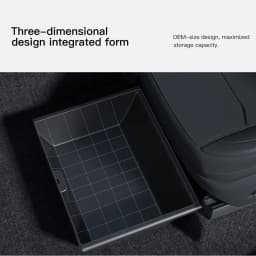 YZ For Tesla Model Y Juniper YL Underseat Storage Box Seats Drawer TPE Hidden Storage Tray Push Pull Car Organizer Accessories