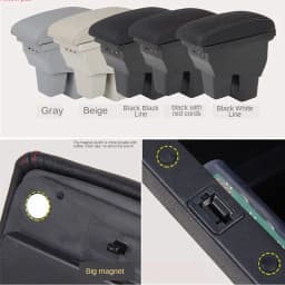 For Honda Jazz Armrest For Honda Fit Jazz 3 Car Armrest Box 2014-2019 Retrofit Accessorie Car Storage Box Simple installation