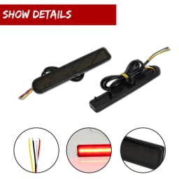 Red LED Car Rear Bumper Reflector Brake Tail Lights Fog Lights W/ Sequential Turn Signal Lights For 2007-2014 Toyota FJ Cruiser